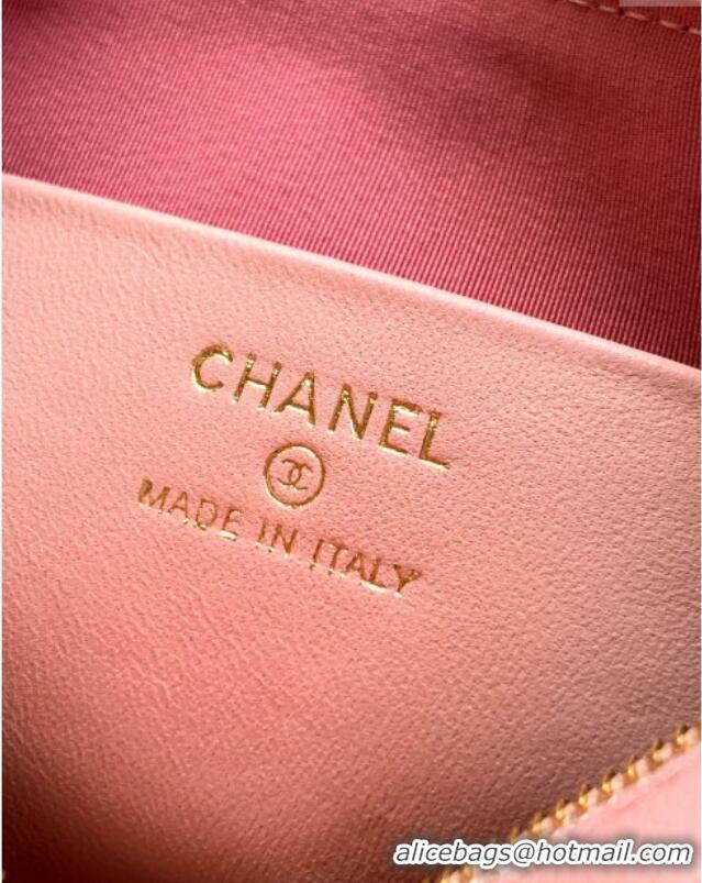 Low Cost Chanel Grained Calfskin Hobo Bag CH081101 Pink 2025