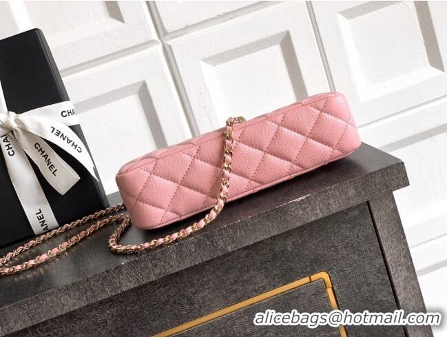 Low Cost Chanel Grained Calfskin Hobo Bag CH081101 Pink 2025