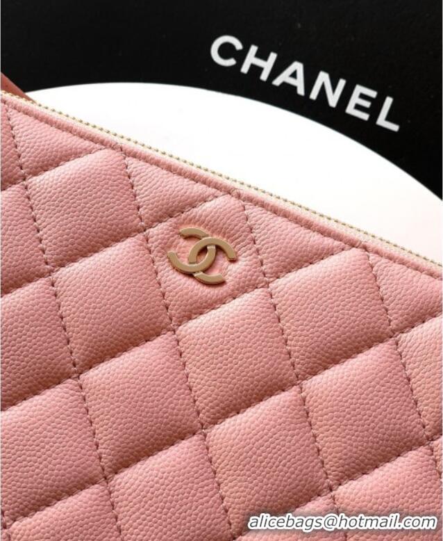 Low Cost Chanel Grained Calfskin Hobo Bag CH081101 Pink 2025