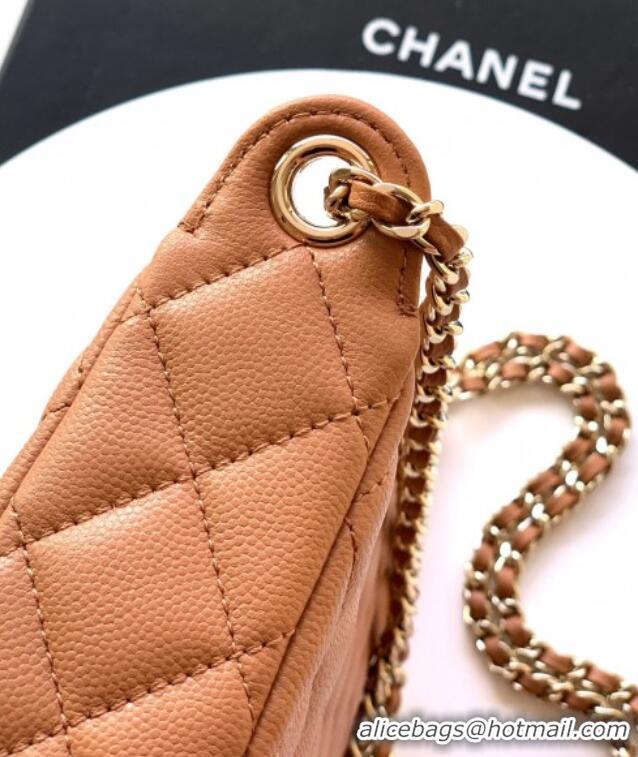 Most Popular Chanel Grained Calfskin Hobo Bag CH081101 Clay Brown 2025