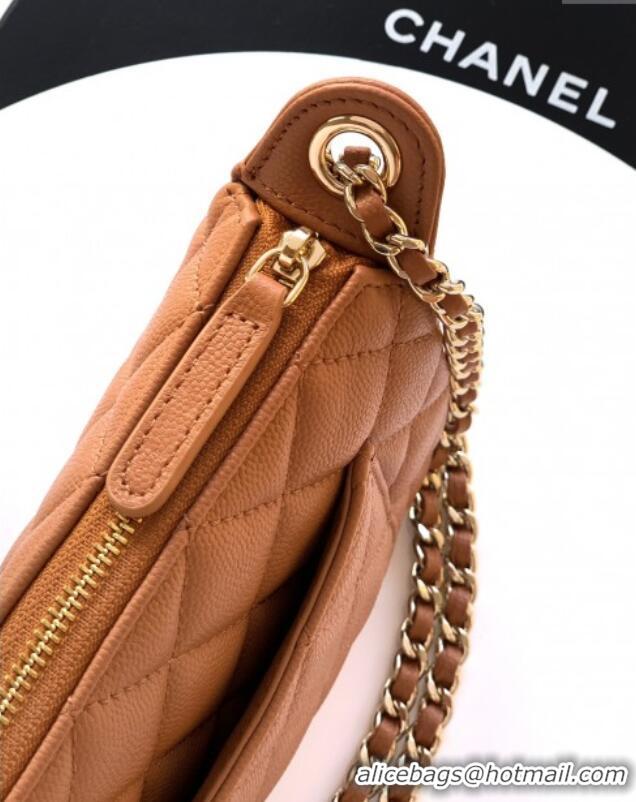 Most Popular Chanel Grained Calfskin Hobo Bag CH081101 Clay Brown 2025