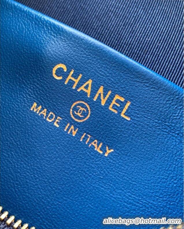 Top Quality Chanel Grained Calfskin Hobo Bag CH081101 Dark Blue 2025