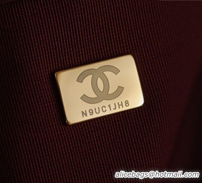 Top Quality Chanel Quilted Suede Hobo Shopping Bag CH081201 Red 2025