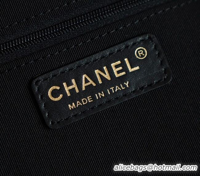 Promotional Chanel Quilted Calfskin Hobo Shopping Bag CH081201 Black 2025