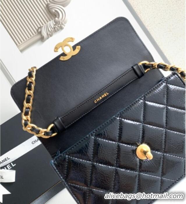 Best Product Chanel Patent Lambskin Mini Flap Bag AS5618 Black 2025