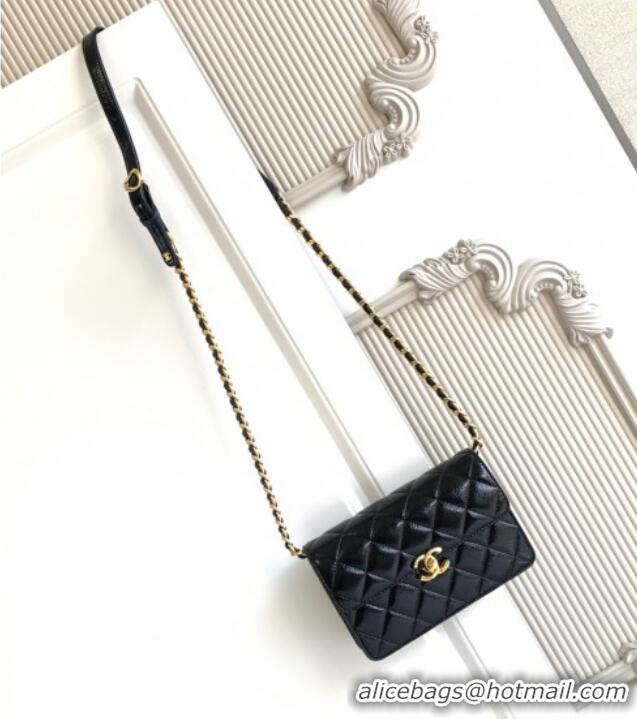 Best Product Chanel Patent Lambskin Mini Flap Bag AS5618 Black 2025