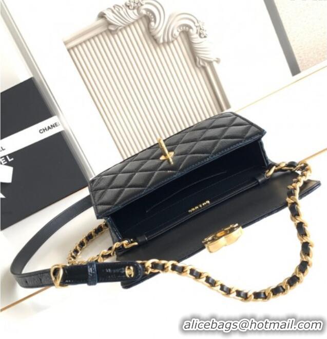 Best Product Chanel Patent Lambskin Mini Flap Bag AS5618 Black 2025