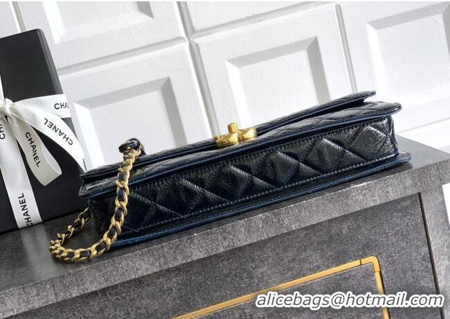 Big Discount Chanel Patent Lambskin Large Flap Bag AS5642 Blue 2025