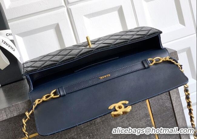 Big Discount Chanel Patent Lambskin Large Flap Bag AS5642 Blue 2025