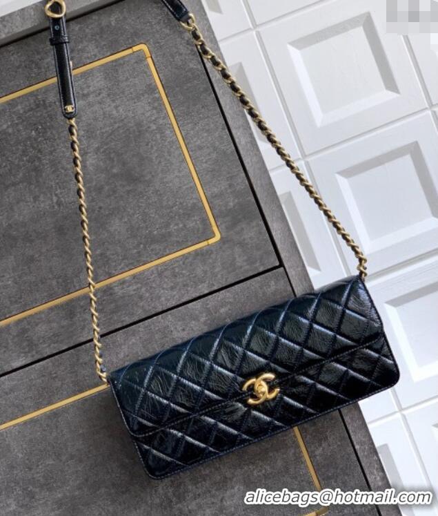 Big Discount Chanel Patent Lambskin Large Flap Bag AS5642 Blue 2025