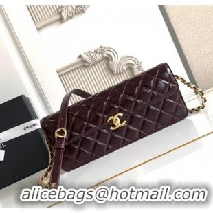 Top Grade Chanel Patent Lambskin Large Flap Bag AS5642 Dark Brown 2025