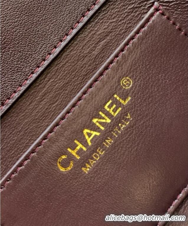 Top Grade Chanel Patent Lambskin Large Flap Bag AS5642 Dark Brown 2025