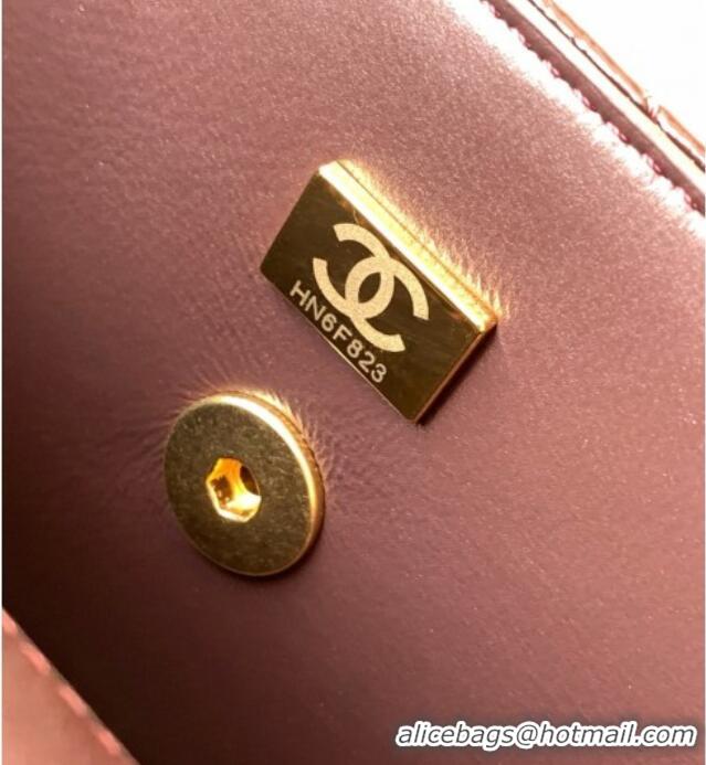 Top Grade Chanel Patent Lambskin Large Flap Bag AS5642 Dark Brown 2025