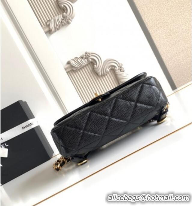 Best Price Chanel Grained Shiny Calfskin Backpack bag AS5347 Black 2025
