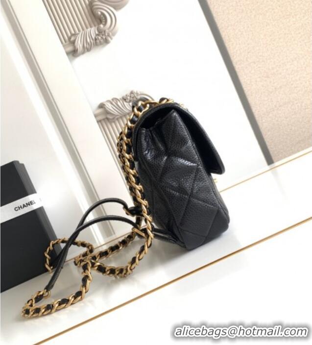 Best Price Chanel Grained Shiny Calfskin Backpack bag AS5347 Black 2025