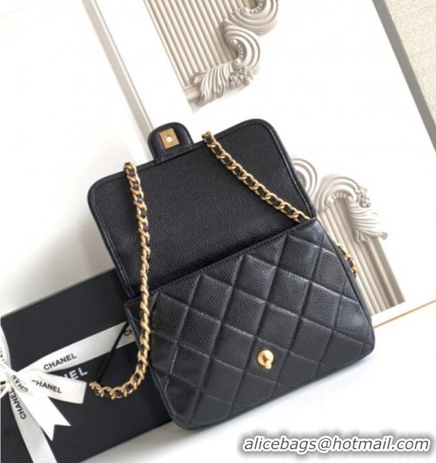 Best Price Chanel Grained Shiny Calfskin Backpack bag AS5347 Black 2025