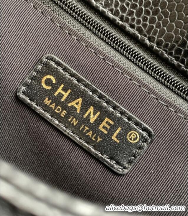 Best Price Chanel Grained Shiny Calfskin Backpack bag AS5347 Black 2025