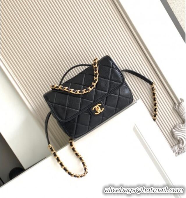 Best Price Chanel Grained Shiny Calfskin Backpack bag AS5347 Black 2025