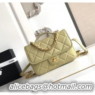 Reasonable Price Chanel Grained Shiny Calfskin Backpack bag AS5347 Green 2025
