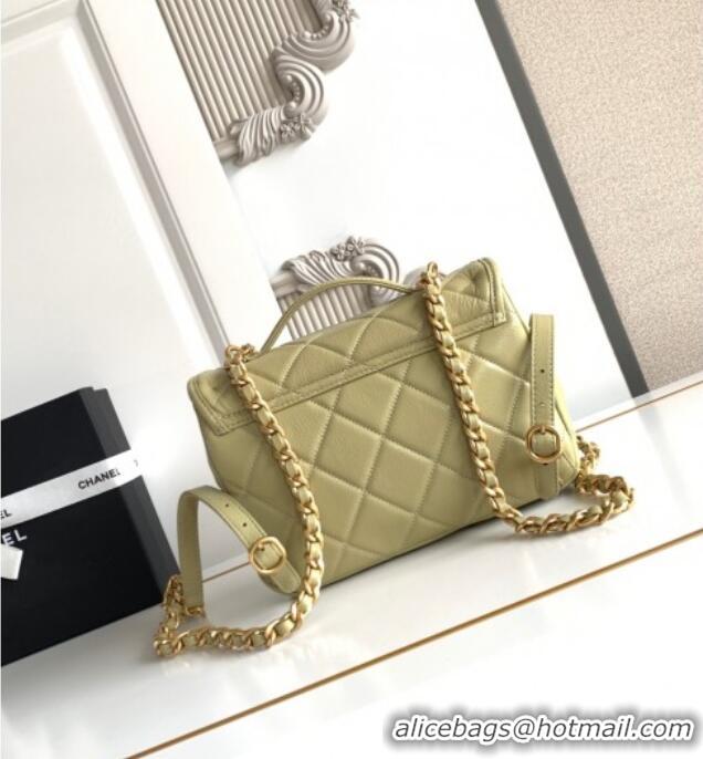 Reasonable Price Chanel Grained Shiny Calfskin Backpack bag AS5347 Green 2025