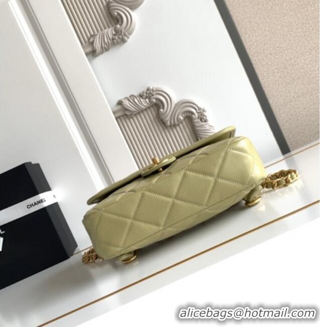 Reasonable Price Chanel Grained Shiny Calfskin Backpack bag AS5347 Green 2025
