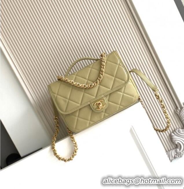 Reasonable Price Chanel Grained Shiny Calfskin Backpack bag AS5347 Green 2025