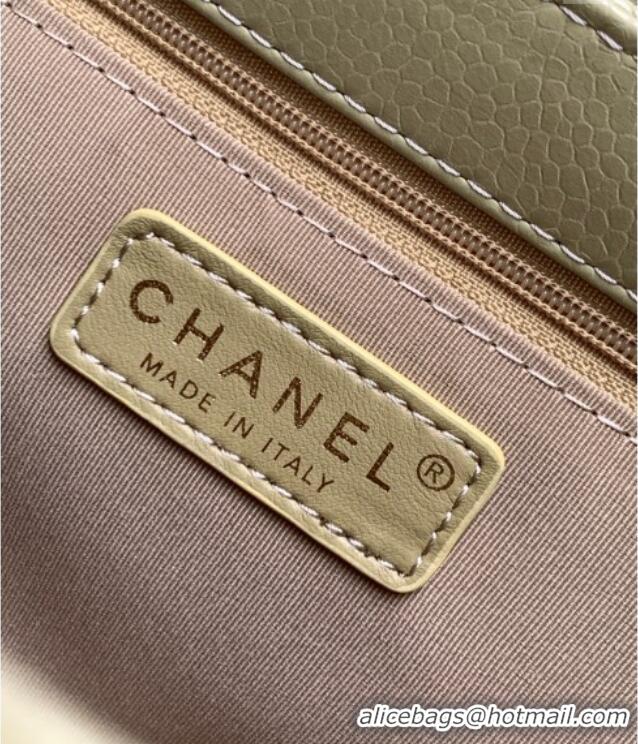 Reasonable Price Chanel Grained Shiny Calfskin Backpack bag AS5347 Green 2025