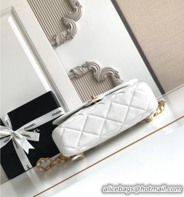 Good Taste Chanel Grained Shiny Calfskin Backpack bag AS5347 White 2025