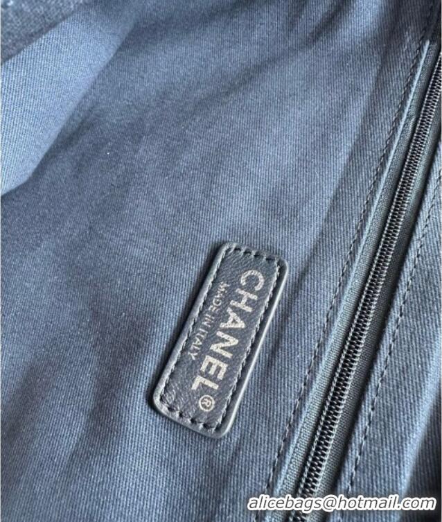 Top Grade Chanel Denim Large Shopping Bag A92241 Blue 2025
