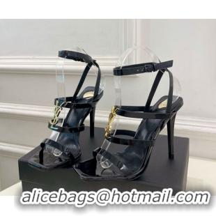 Sophisticated Saint Laurent Cassandra Sandals 10.5cm in Patent Leather Black 2025 8227911