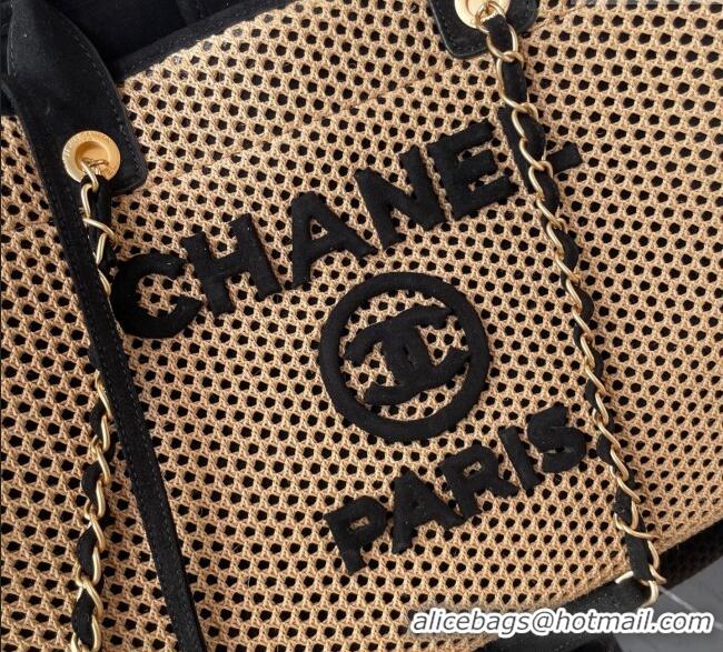 Well Crafted Chanel Deauville Coco Beach Large Shopping Bag A66941 Brown/Black 2025