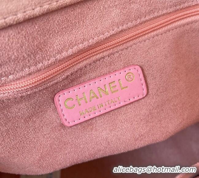 New Fashion Chanel Deauville Coco Beach Large Shopping Bag A66941 Brown/Pink 2025
