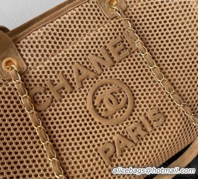 Top Design Chanel Deauville Coco Beach Large Shopping Bag A66941 Beige/Brown 2025