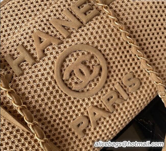 Best Quality Chanel Deauville Coco Beach Medium Shopping Bag AS3351 Beige 2025