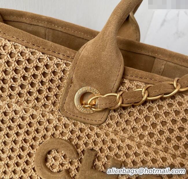Best Quality Chanel Deauville Coco Beach Medium Shopping Bag AS3351 Beige 2025