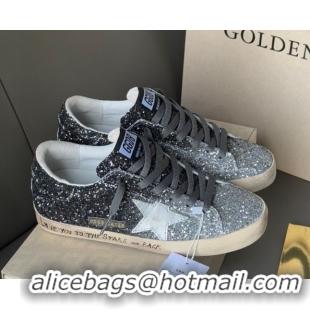 Hot Style Golden Goose Women’s Super-Star in silver and black glitters 0711009