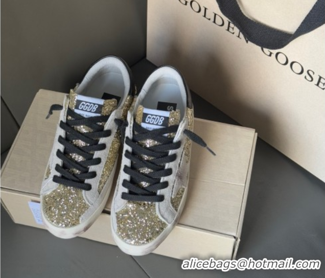 Unique Discount Golden Goose Women’s Super-Star in yellow gold glitters 0711010