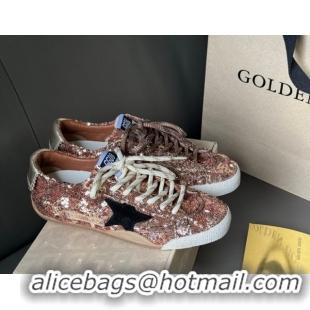 Feminine Golden Goose Women's True-Star in metallic pink sequins 0711015