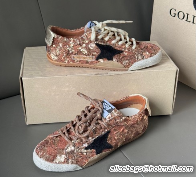 Feminine Golden Goose Women's True-Star in metallic pink sequins 0711015