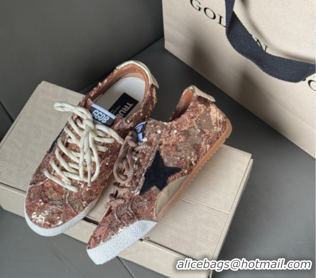 Feminine Golden Goose Women's True-Star in metallic pink sequins 0711015