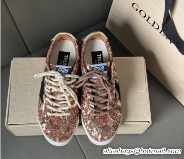 Feminine Golden Goose Women's True-Star in metallic pink sequins 0711015