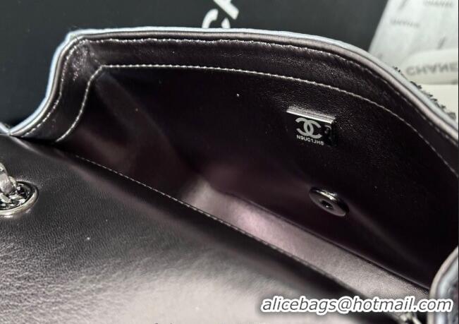Good Product Chanel Sequins Mini Classic Flap Bag A69900 Aged Silver 2025