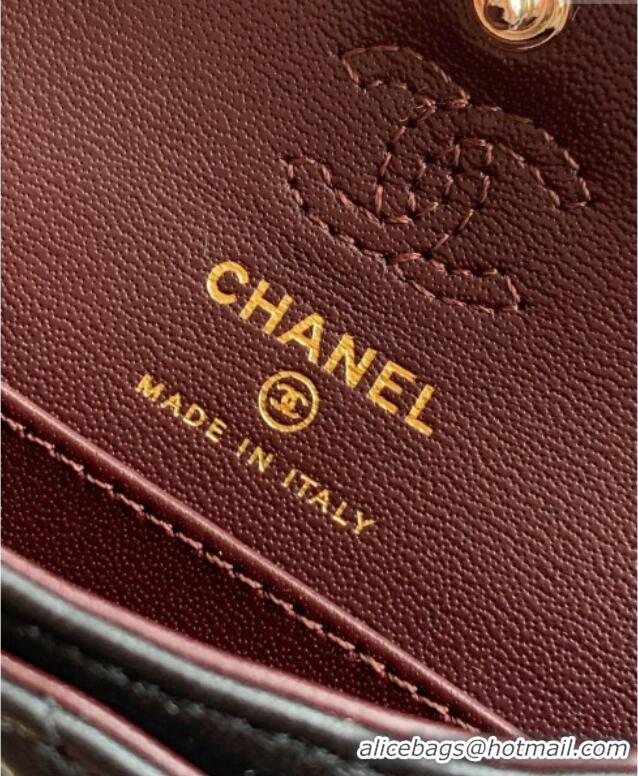 Reasonable Price Chanel Lambskin Classic Mini Bag with hook and Heart Charm AP4760 Black 2025