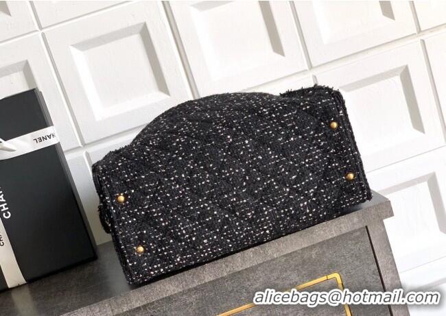 Affordable Price Chanel 25 Tweed Medium Handbag AS5311 Black 2025