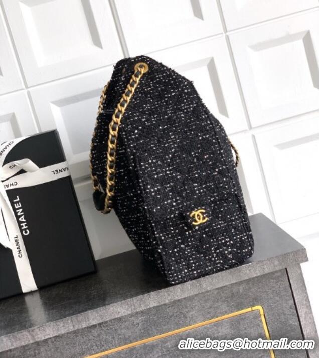 Affordable Price Chanel 25 Tweed Medium Handbag AS5311 Black 2025