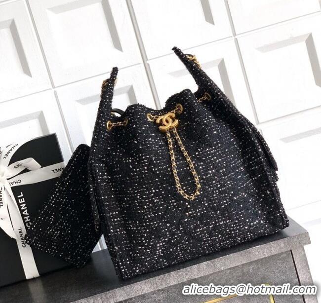 Affordable Price Chanel 25 Tweed Medium Handbag AS5311 Black 2025
