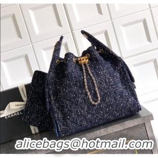 Traditional Discount Chanel 25 Tweed Medium Handbag AS5311 Blue 2025
