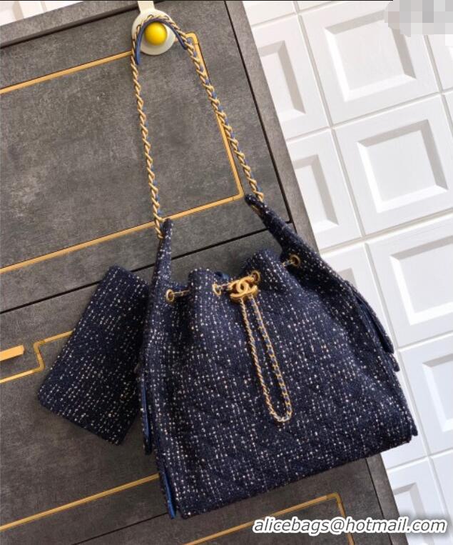 Traditional Discount Chanel 25 Tweed Medium Handbag AS5311 Blue 2025