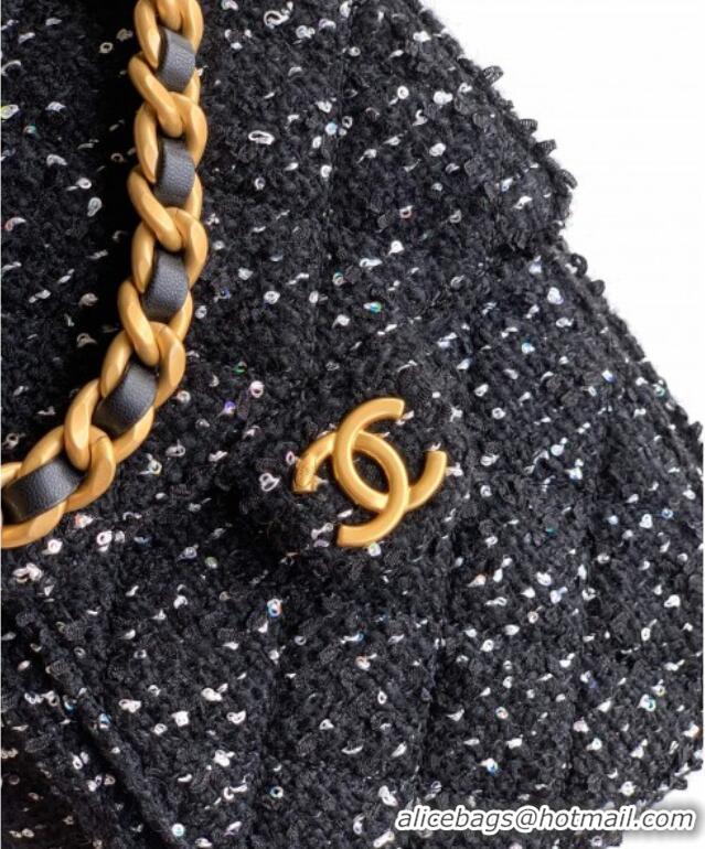 Well Crafted Chanel 25 Tweed Small Handbag AS5293 Black 2025