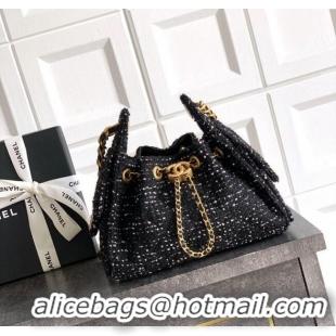 Affordable Price Chanel 25 Mini Hobo Handbag in Tweed AS5631 Black 2025